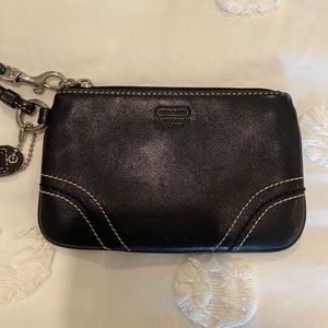 Black coach wristlet wallet